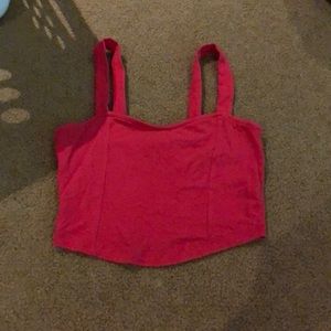 Red crop top